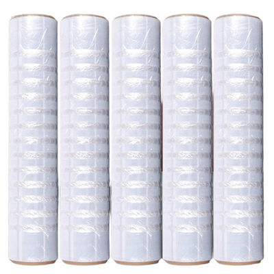 فيلم التمدد الشفاف من LDPE 420mm x 1200m غلاف المواد الممتدة المسبقة