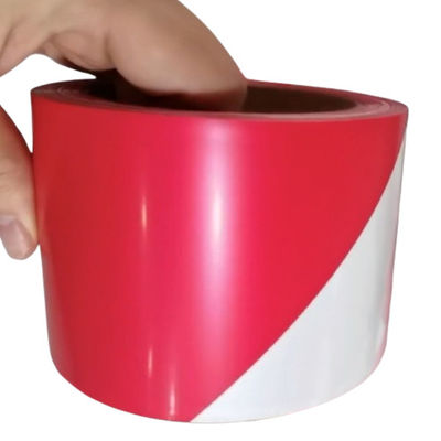 80 - 150 ميكرون فيلم حماية PE LDPE HDPE شريط تحذير أحمر أبيض